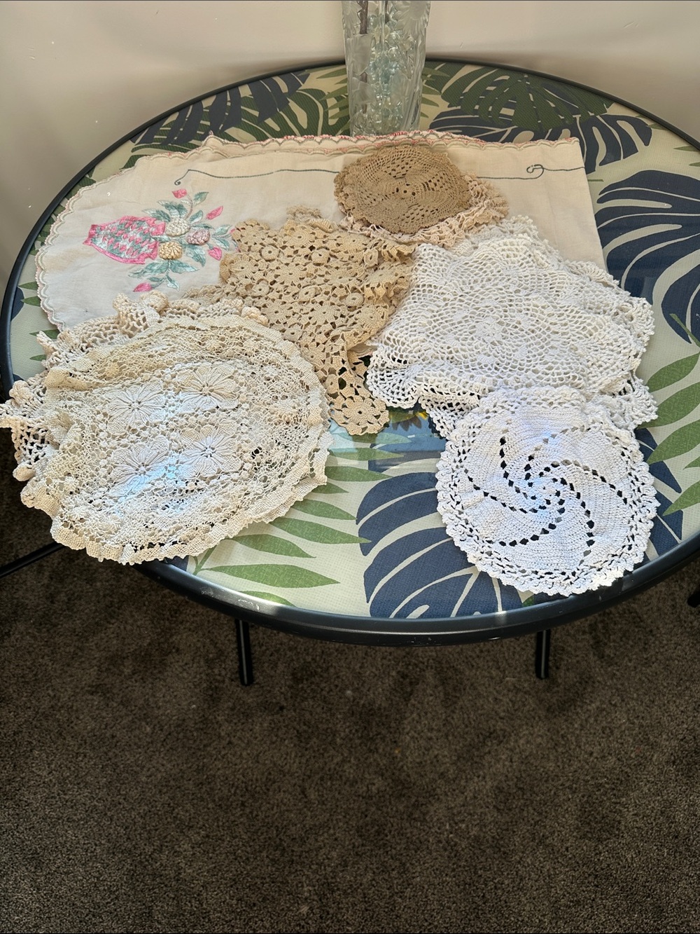 Handmade Crochet Doily Lot in Cream and White